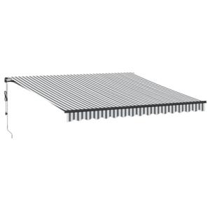 vidaXL Toldo retráctil automático Gris Antracita y Blanco 4…