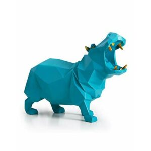 Amoy-Art Hippo Figura Decorativa Modern Escultura Arte Anim…