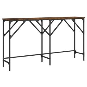 vidaXL Mesa Consola Madera de ingeniería Roble Ahumado 140x…