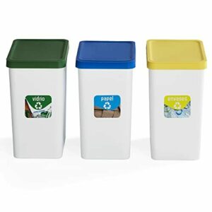 USE FAMILY - Lote 3 Cubos Reciclaje 28L - Reciclaje de Vidr…
