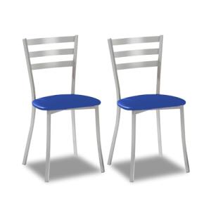 ASTIMESA SCRRAZ Dos sillas de Cocina, Metal, Azul, Altura d…