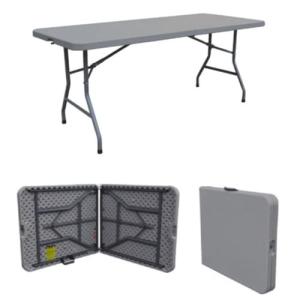 Solycarpa Mesa Maleta Plegable 180 x 76 Cm de Exterior, Jar…