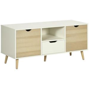 HOMCOM Mueble de TV con Cajón 2 Puertas y Compartimiento Me…