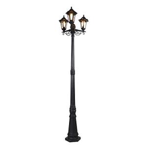 QAZQA Clásico/Antiguo Farol clásico negro 3-luces IP44 - NE…