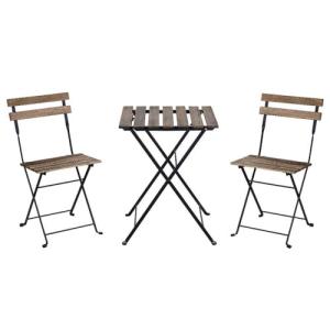 LOLAhome Set Muebles de Balcón Completo | Mesa y 2 Sillas P…