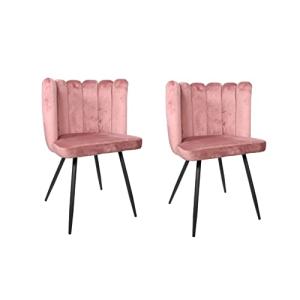 HOME DECO FACTORY Lote de 2 Ariel de Terciopelo Rosa, silla…