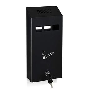 Relaxdays Cenicero de Pared para Exterior, Resistente a la…