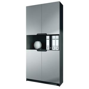 Vladon Armario Oficina Logan V2, Mueble Archivador con 5 Co…