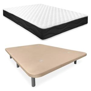 Homey - Cama Completa con Colchón Sleep Pro Reversible   Ba…