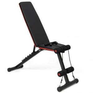 IDMarket – Banco de musculación ajustable y reclinable Fitn…