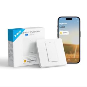 Meross Interruptor de Pared Inteligente, 2 Vías, 1 Canal, W…