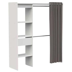 Miroytengo Vestidor Chicago Extensible Color Blanco 1 Cajón…