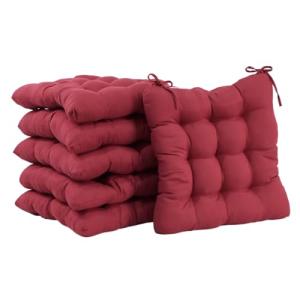 CHELY INTERMARKET - Cojines para sillas 40x40x7,5cm (Rojo)…