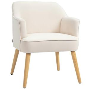 HOMCOM Butaca de Salón Moderno Sillón Individual Tapizada e…