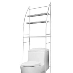 kleankin Estantería sobre Inodoro WC Mueble Lavadora de 3 Niveles Estante  de Almacenamiento para Baño Ahorra