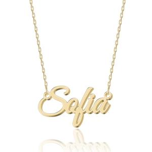 Collar de Nombre Personalizado Sofia en Oro de 18K - Colgan…