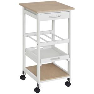 HOMCOM Carrito de Cocina Carro de Servicio de 4 Niveles con…