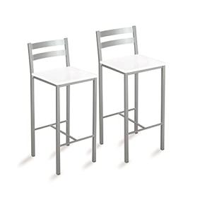 ASTIMESA TAAFBL Dos Taburetes Altos de Cocina con Franjas h…