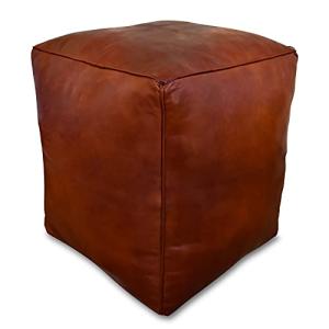 Poufs&Pillows Puf XL cuadrado de piel - Hecho a mano - Entr…