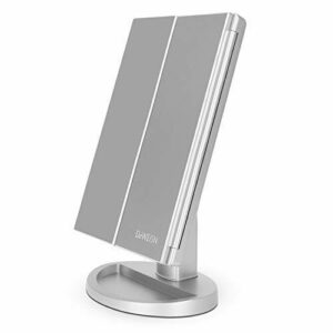 Espejo de Maquillaje con LED, Iluminado Espejo de Mesa Luz…