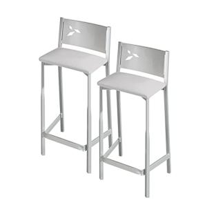 ASTIMESA Dos Taburetes Altos de Cocina Asiento 60 cms Polip…