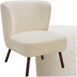 TecTake® Sillón Moderno, Sillón de Cocktail Tapizado Bouclé…