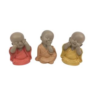 BY SIGRIS Origen Home Decor Monje No Ve-Oye-Habla 3U Budas…