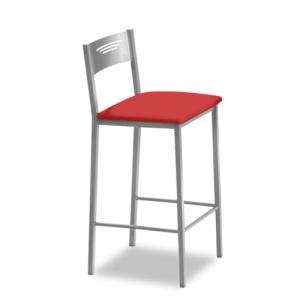 ASTIMESA Taburete Alto de Cocina 70 cms Polipiel Rojo
