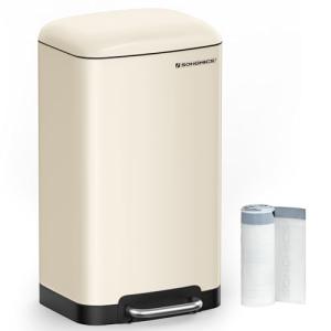 SONGMICS Cubo de Basura para la Cocina, 30 L, Cubo de Pedal…