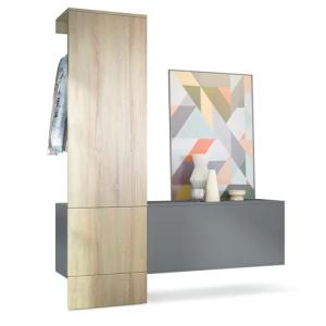 Vladon Mueble recibidor Carlton Set 4, Mueble de Entrada Co…