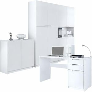 Vladon Conjunto de Muebles de Oficina Logan, Cuerpo en Blan…