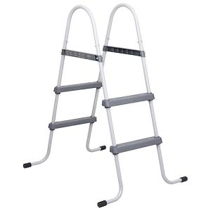 vidaXL Escalera de Piscina Acero Gris 84 cm