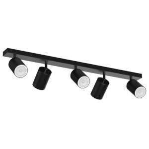 Klighten Focos de Techo GU10 con 5 Focos, Negro, Focos Ajus…
