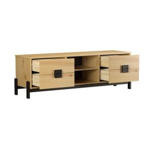 Venprodin - Mesa de Televisión con 4 Cajones y Estantería C…