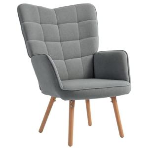 HOMCOM Sillón de Salón Moderno Butaca de Dormitorio con Res…