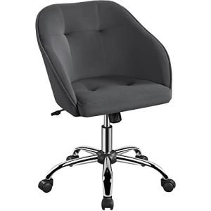 Yaheetech Silla de Oficina Giratoria de 360° de Terciopelo…