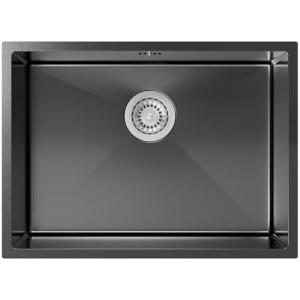 Auralum Fregadero Cocina Negro 60 x 44 cm, Fregadero 1 seno…