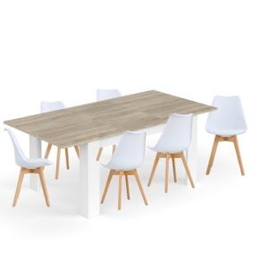 HABITMOBEL Conjunto Mesa Comedor Extensible y Sus 6 sillas…