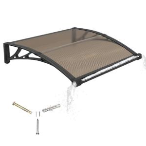 Marquesina para Puerta Exterior 100x80 CM,Tejadillo de Prot…