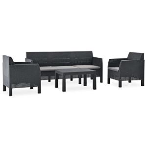 MOONAIRY Set de Muebles de jardín 4 Piezas Cojines, Set De…