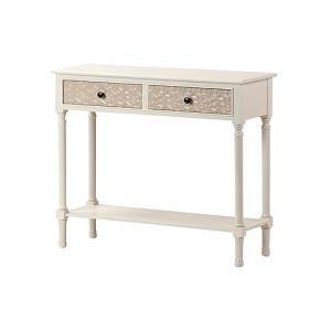Adda Home Consola MDF Pino Blanco Marron 90X30X75 Cm