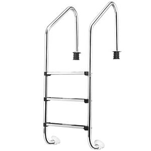 RELAX4LIFE Escalera de Piscina de Acero Inoxidable de 3 Pel…