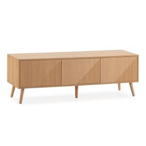 HOMN LIVING Mueble TV Telmo 3 Puertas Color Roble, 130 cm (…
