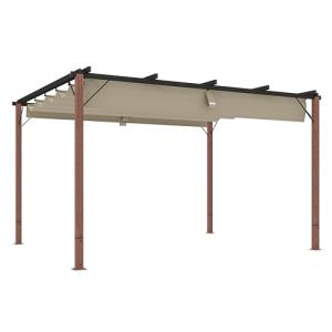 Outsunny Pérgola con Techo Retráctil Pérgola de Aluminio 4x…