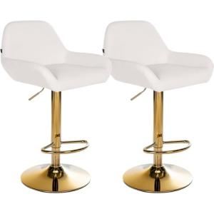 CLP Set de 2 taburetes de Bar Braga con Base Dorada I Juego…