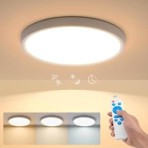 Leelike Plafón con Sensor de Movimiento, 24W Lampara Techo…
