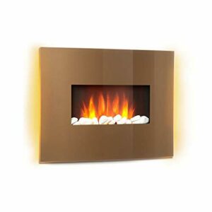 Klarstein Curved Copper L&F - Chimenea eléctrica con funció…