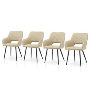 TUKAILAi Juego de 4 sillas de Comedor en Piel Sintetica, Si…