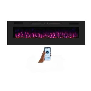 Mystflame Crystal 50 - Chimenea Eléctrica de la Pared con W…