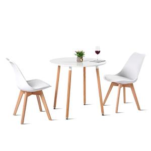 EGGREE - Conjunto de mesa con 2 sillas escandinavas, mesa d…